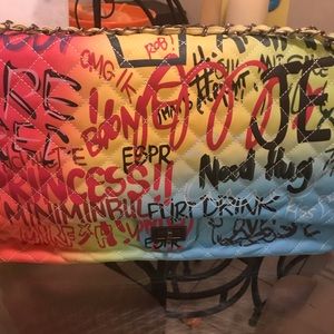 Graffiti multicolored handbag